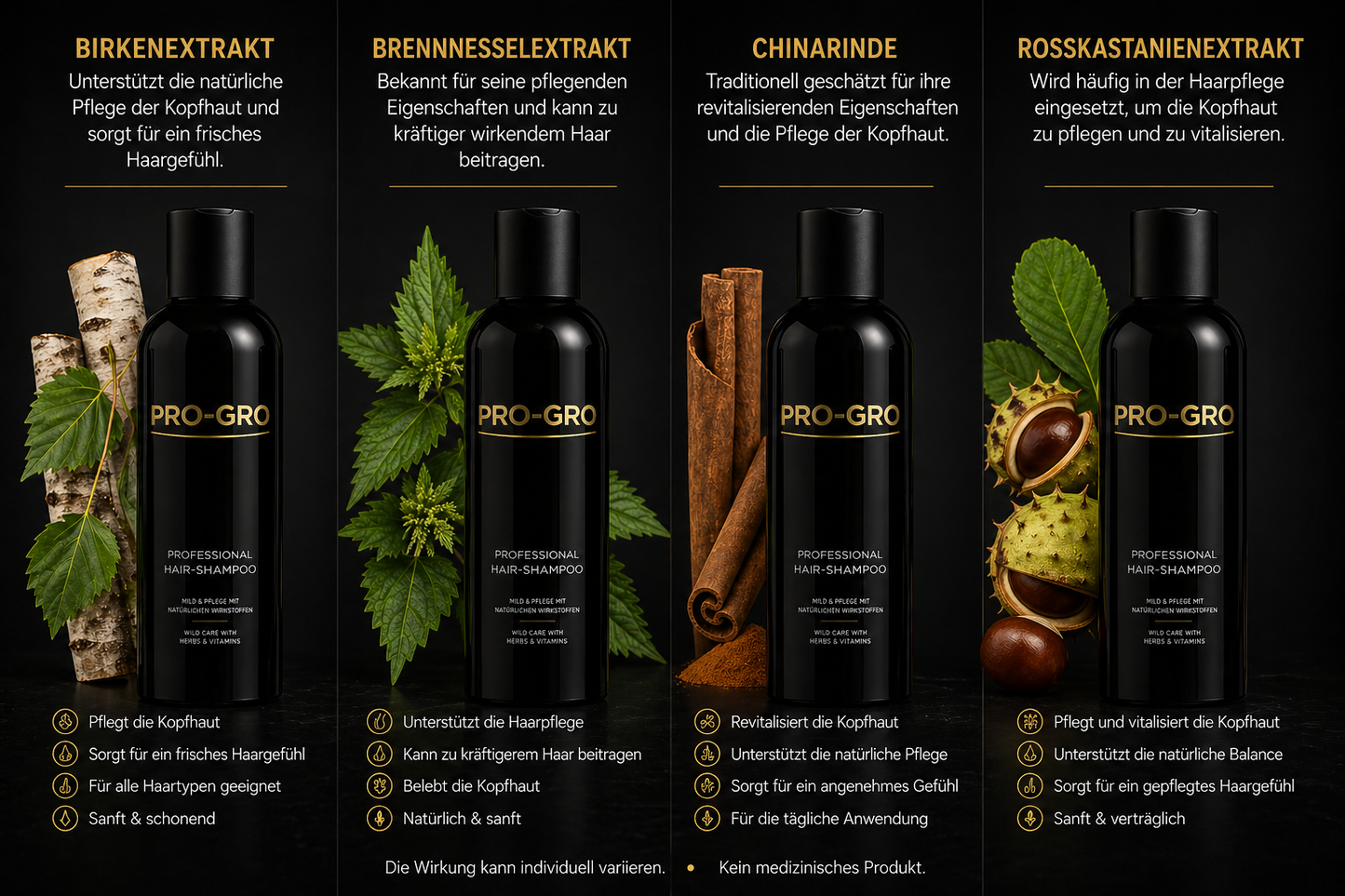 Rosskastanien Shampoo – Mit Birke, Brennnessel & Weizenprotein (250 ml)