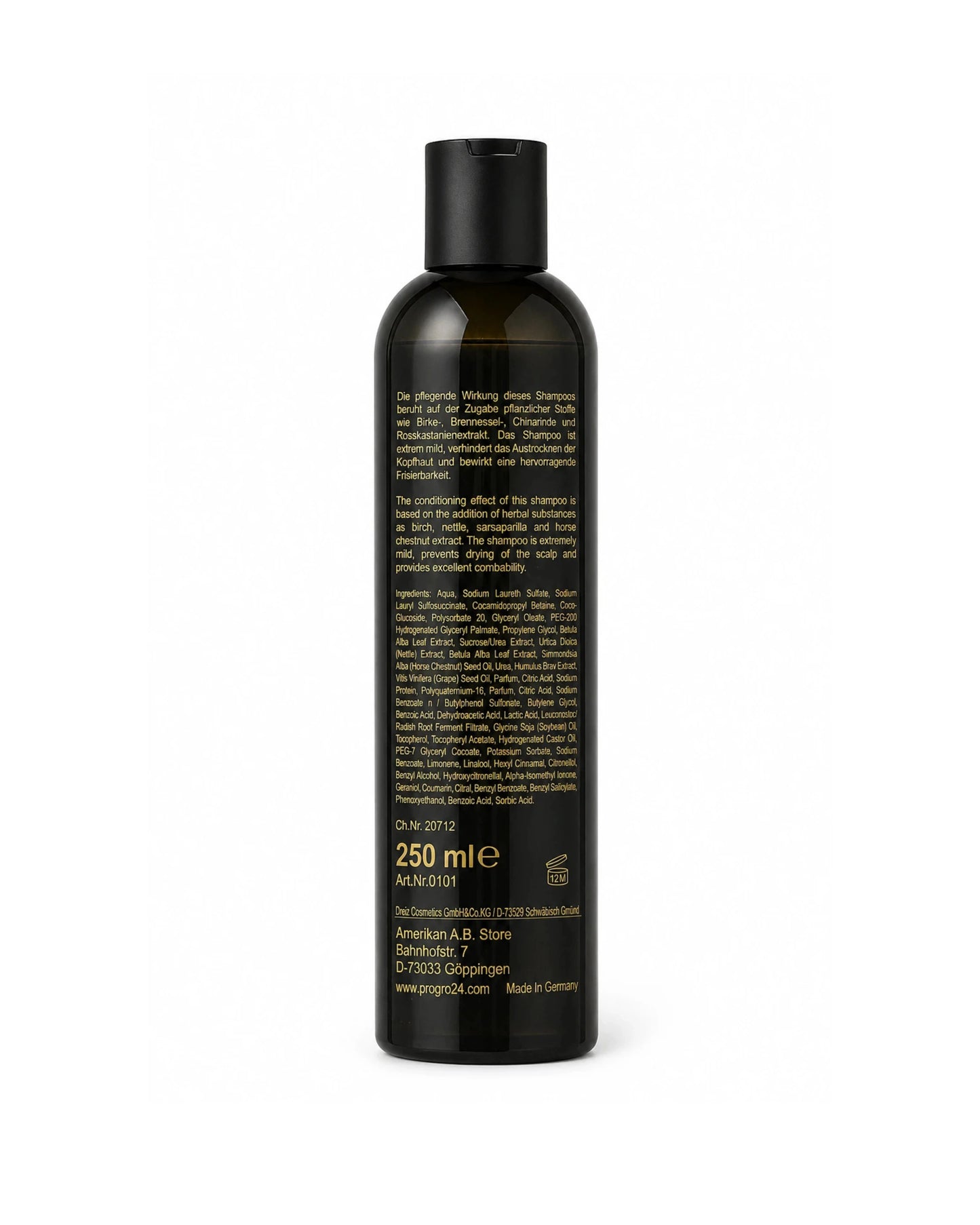 Rosskastanien Shampoo – Mit Birke, Brennnessel & Weizenprotein (250 ml)